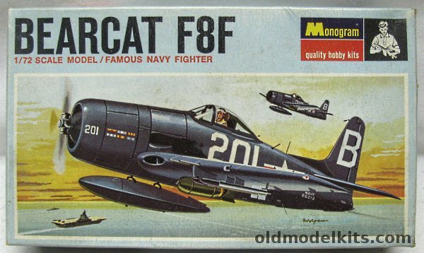 Monogram 1/72 Grumman Bearcat F8F - Blue Box Issue, PA144-70 plastic model kit